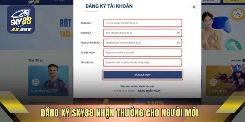 Đăng ký Sky88 nhận thưởng cho người mới